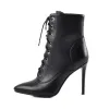 Pointy Toe Lace up Stiletto High Heel Ankle Boots sold by Onlymaker