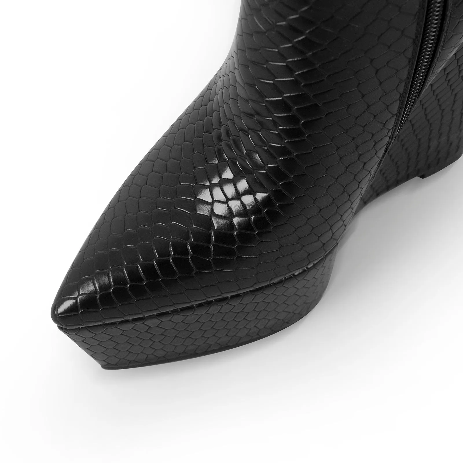 Platform Wedge High Heel Ankle Boots sold by Onlymaker product image thumbnail 4