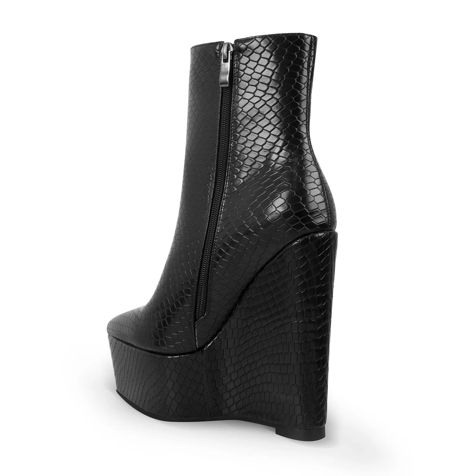 Platform Wedge High Heel Ankle Boots sold by Onlymaker product image thumbnail 3