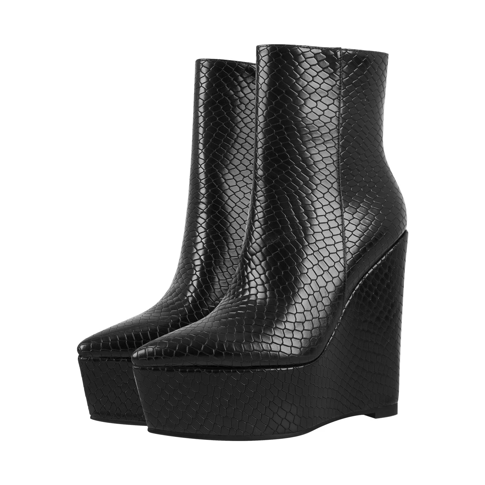 Platform Wedge High Heel Ankle Boots sold by Onlymaker product image thumbnail 2