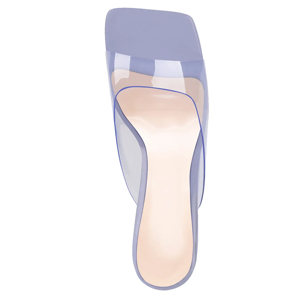 Onlymaker Sandals Transparent Square Toe Chunky Heels sold by Onlymaker product image thumbnail 3