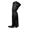 Chunky Heel Fringe Over The Knee Boots sold by Onlymaker