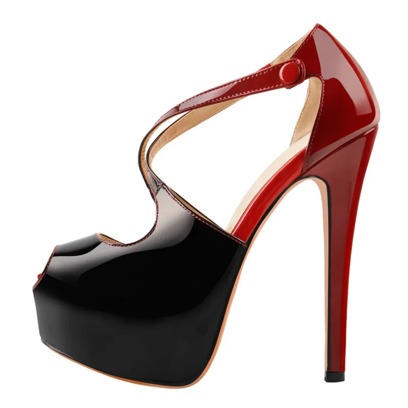 Peep Toe Criss Cross High Heel Stiletto Sandals sold by Onlymaker