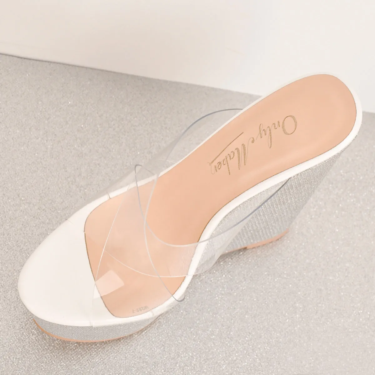 Criss Cross Transparent Strap Wedge Heels Sandals sold by Onlymaker product image thumbnail 3