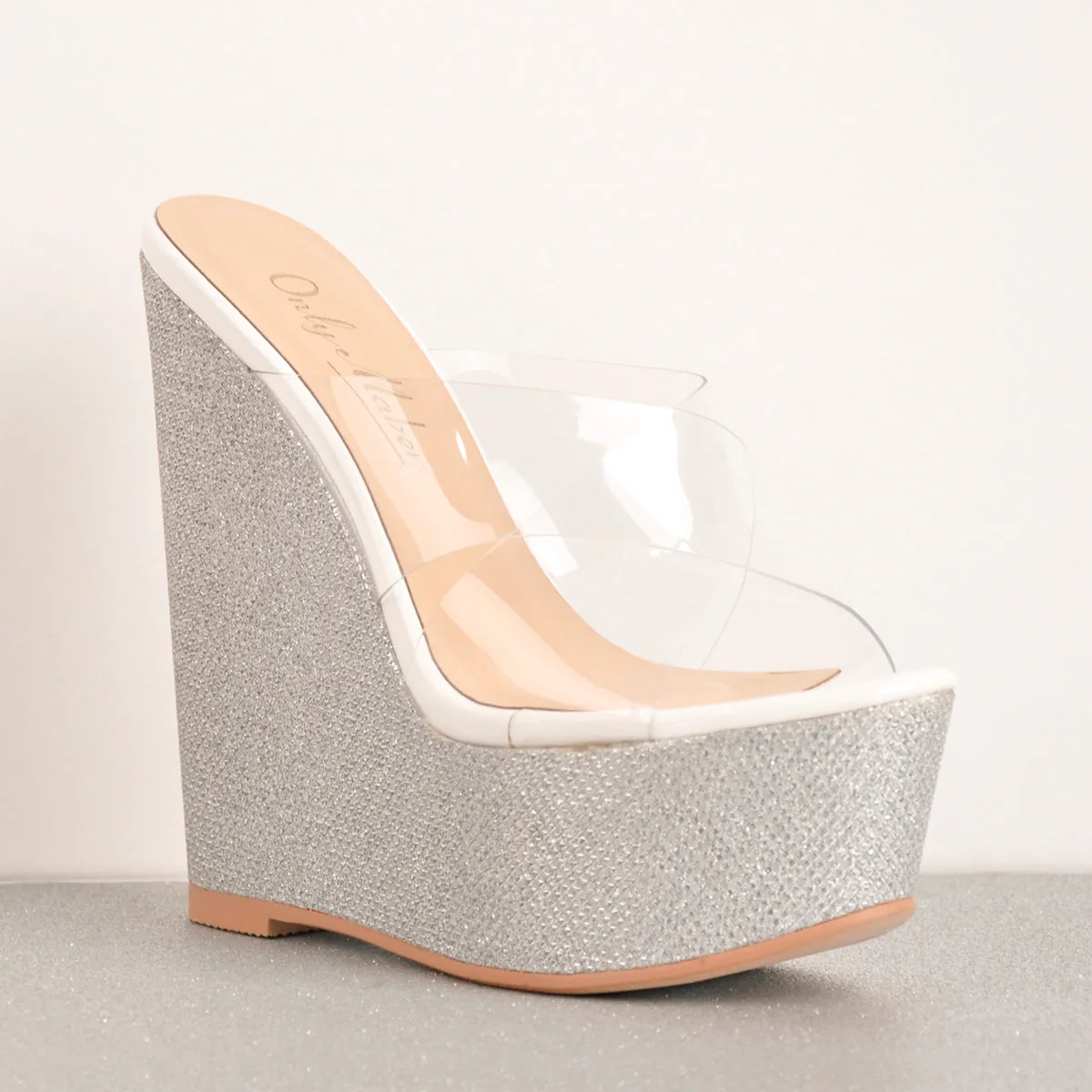 Criss Cross Transparent Strap Wedge Heels Sandals sold by Onlymaker product image thumbnail 4