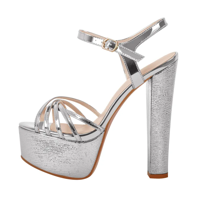 Buckle Strap Platform Chunky High Heels Sandals sold by Onlymaker
