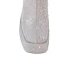 Rhinestone Square Toe Chunky Heel Platform Ankle Boots sold by Onlymaker