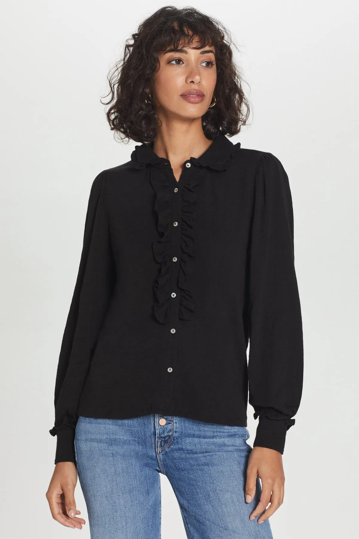 Ruffled Tuxedo Shirt sold by Goldie Tees product image thumbnail 4