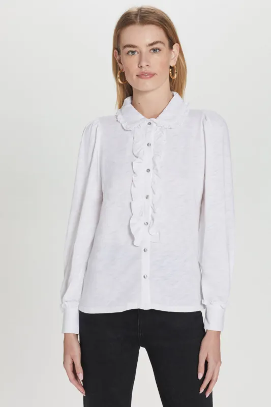 Ruffled Tuxedo Shirt sold by Goldie Tees