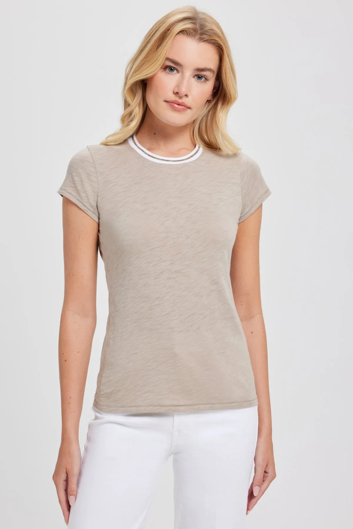 Pavé Ringer Tee sold by Goldie Tees