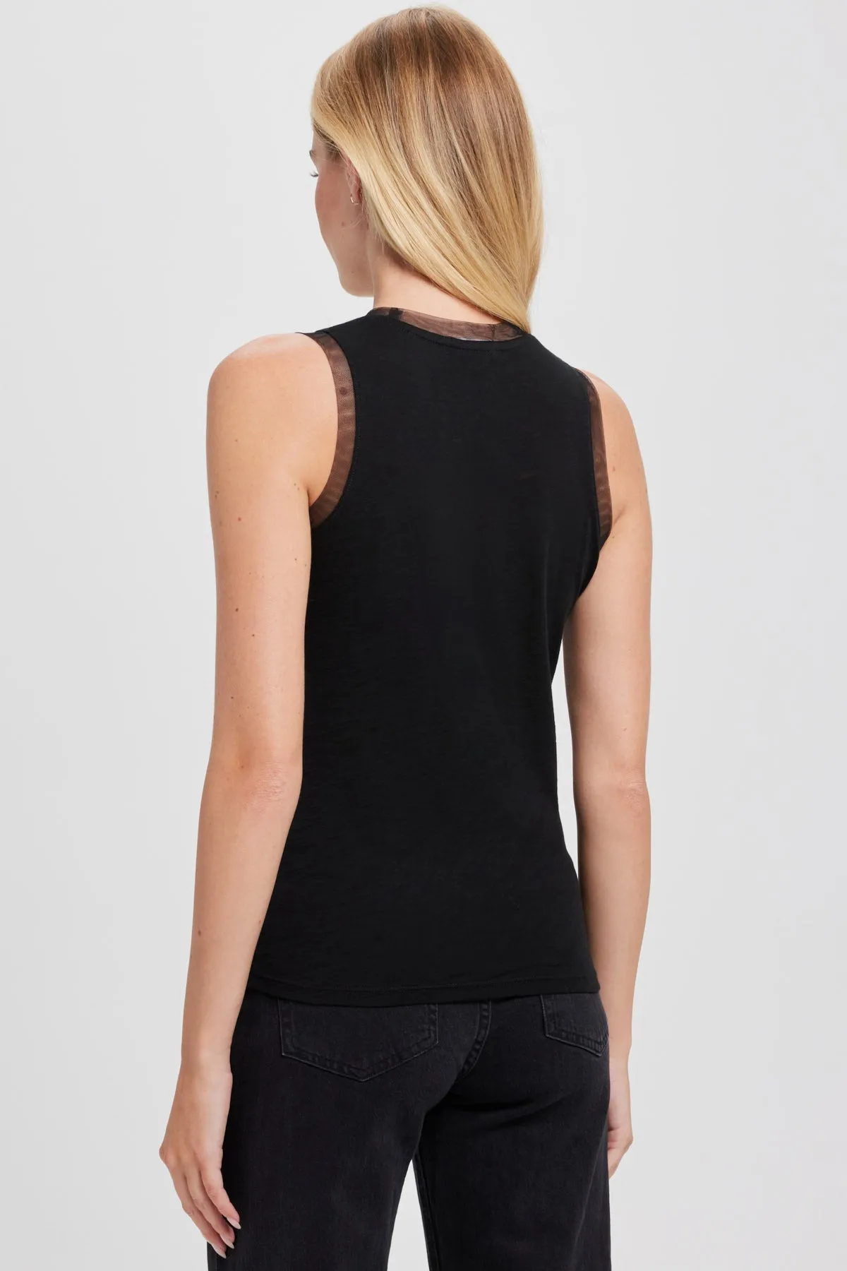 Tulle Trim Tank Top sold by Goldie Tees product image thumbnail 3