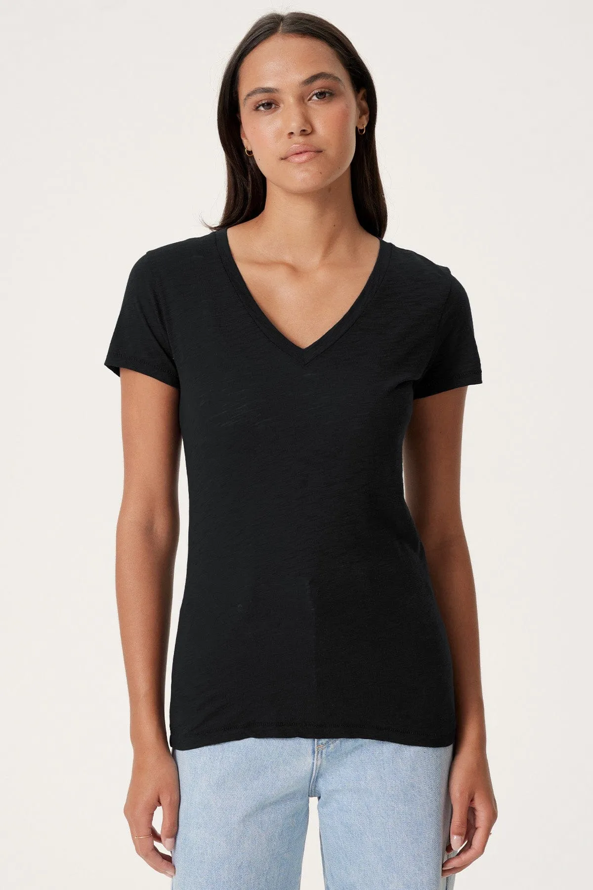 Signature Slub V Neck Tee sold by Goldie Tees product image thumbnail 4