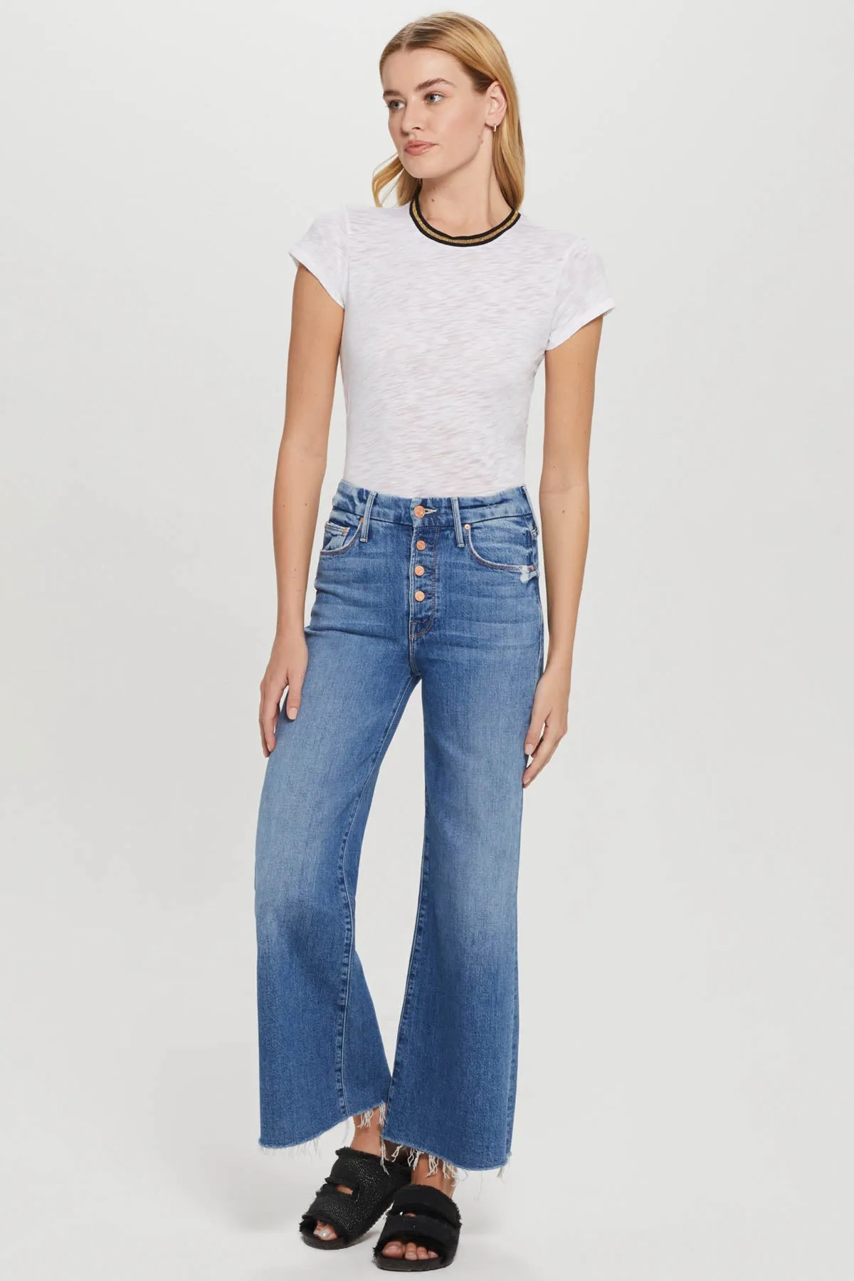 Metallic Tipped Ringer Tee sold by Goldie Tees product image thumbnail 2