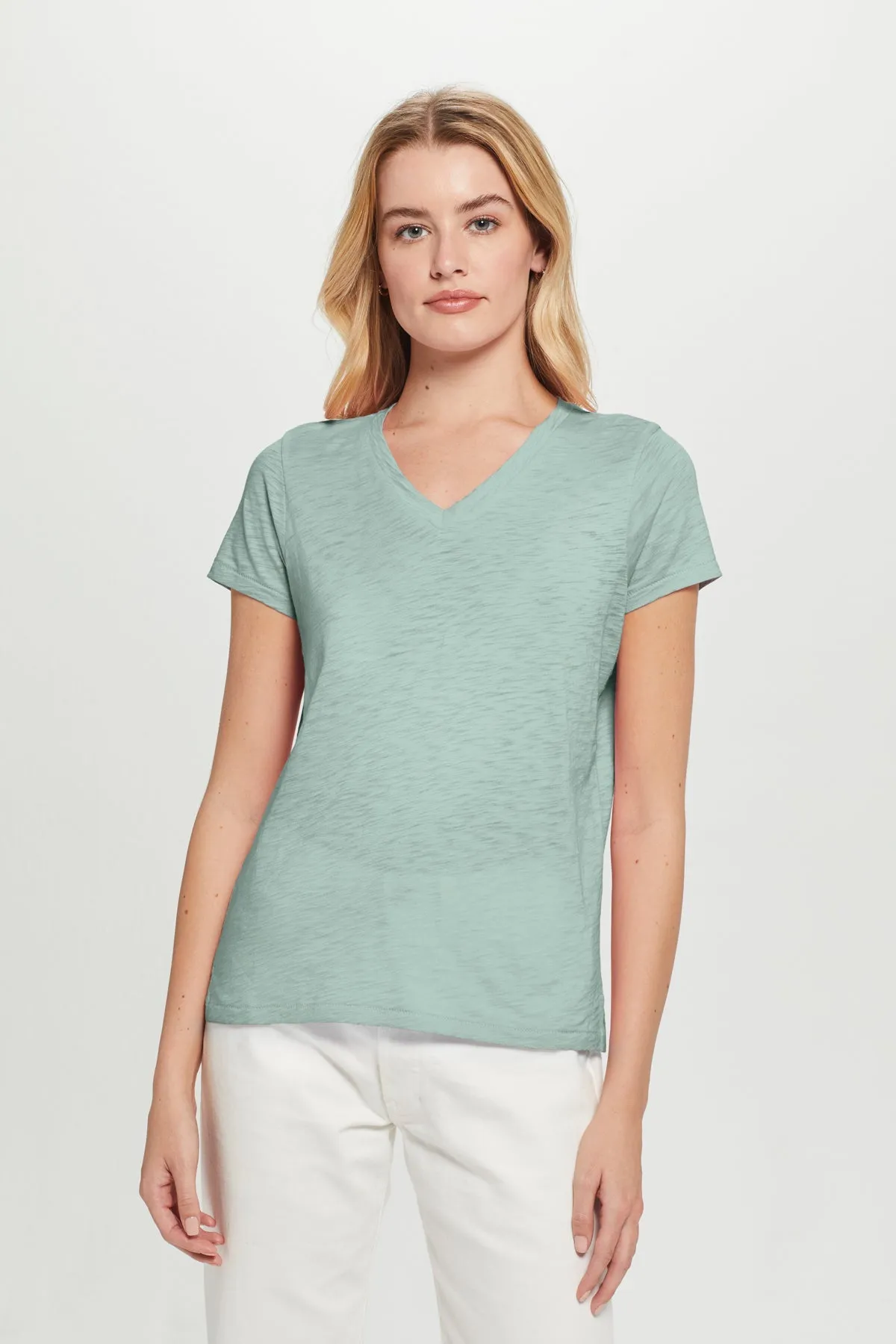 Signature Slub V Neck Boy Tee sold by Goldie Tees