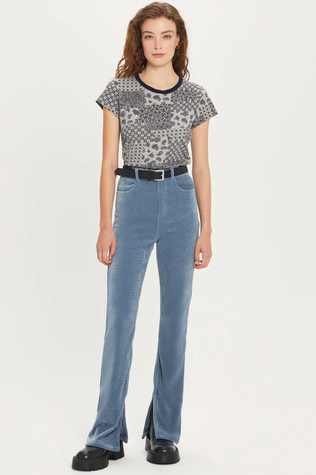 Patchwork Ringer Tee sold by Goldie Tees product image thumbnail 2