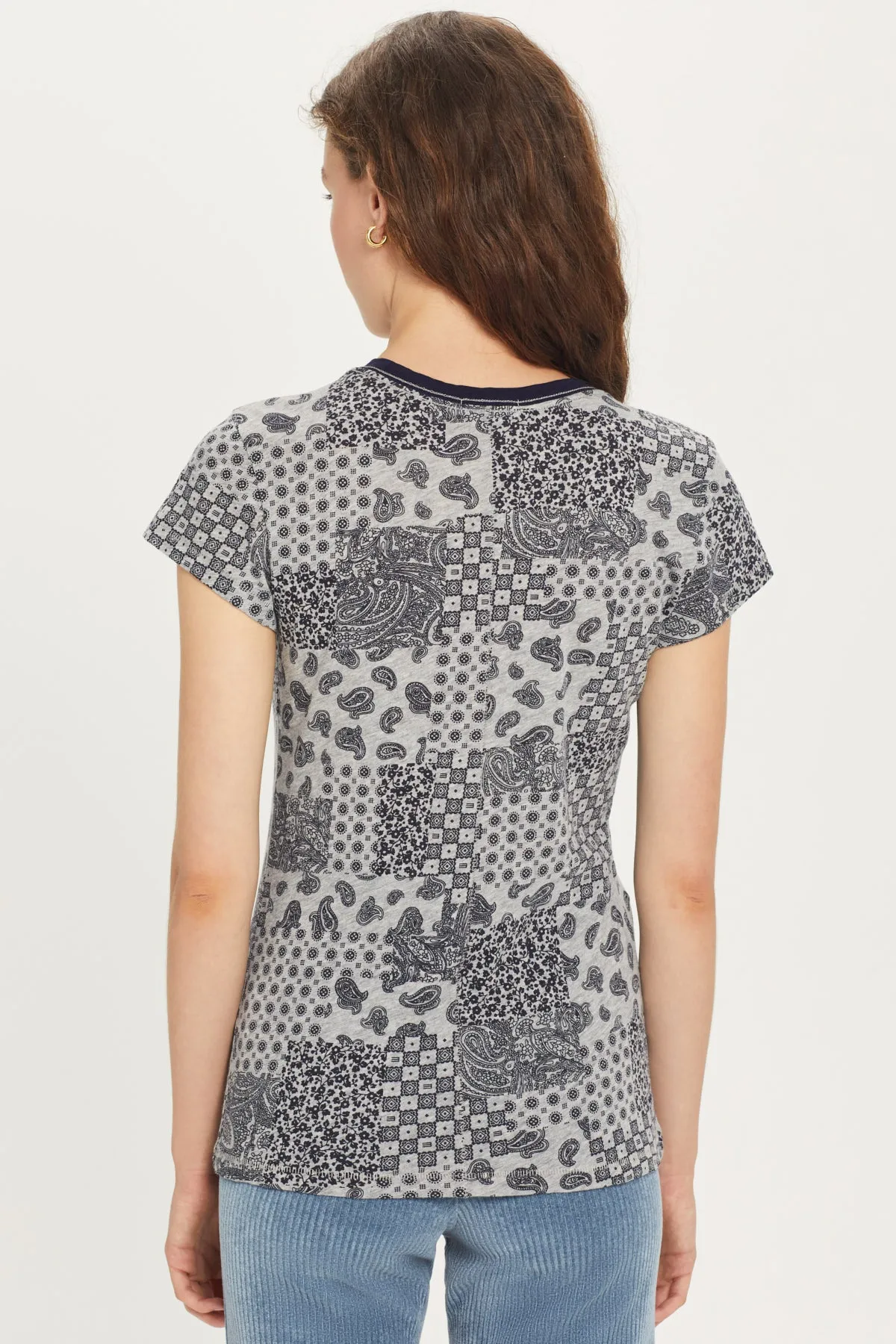 Patchwork Ringer Tee sold by Goldie Tees product image thumbnail 3