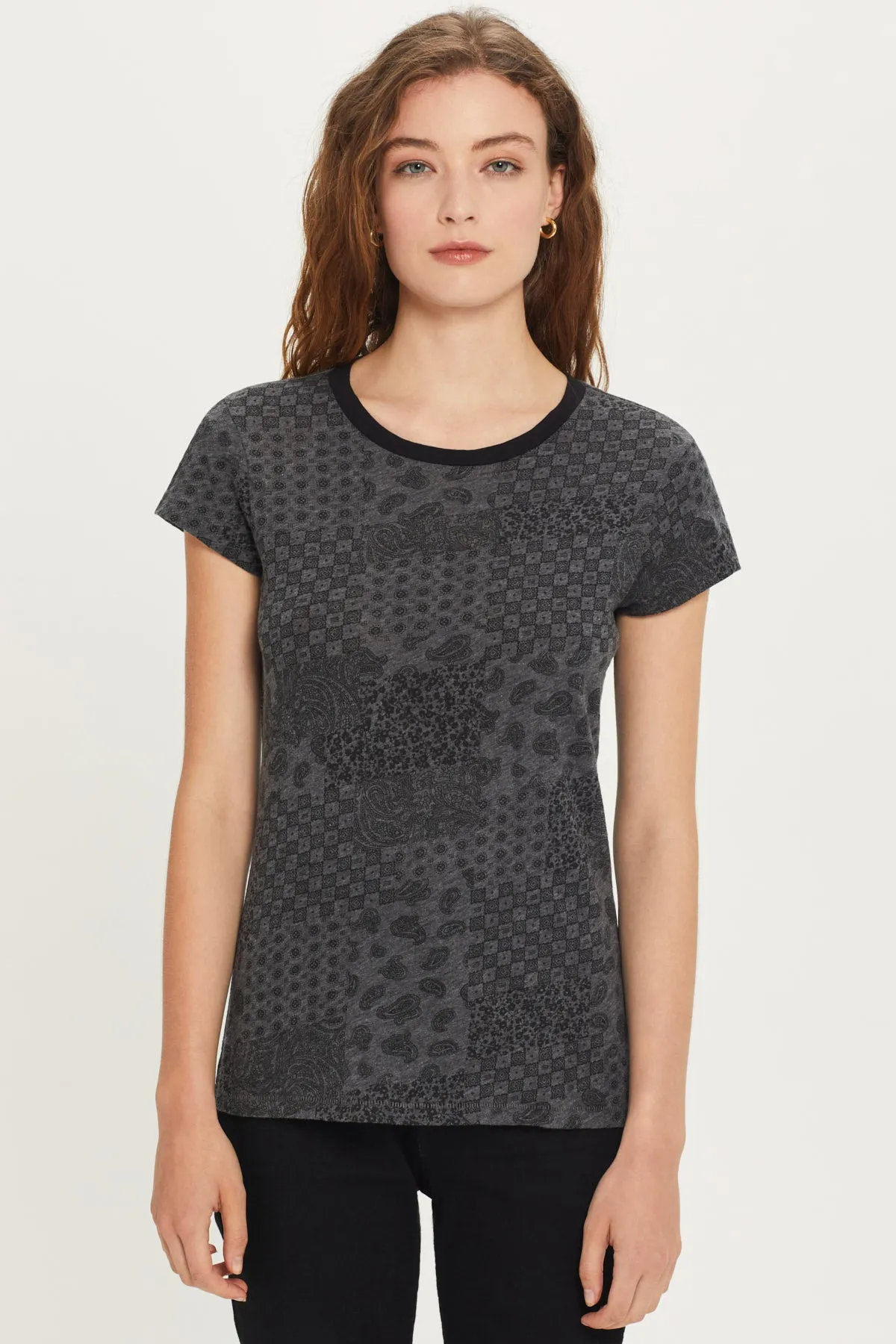 Patchwork Ringer Tee sold by Goldie Tees product image thumbnail 4