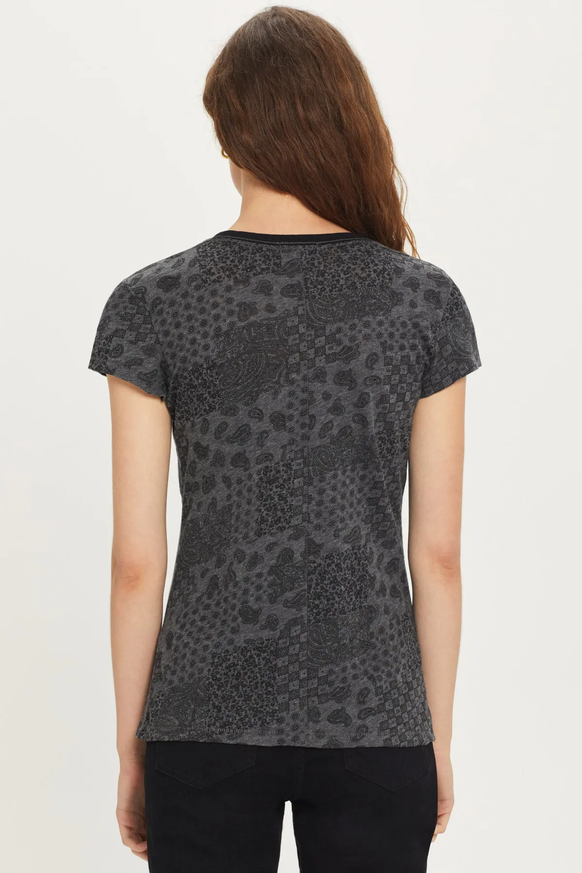 Patchwork Ringer Tee sold by Goldie Tees product image thumbnail 5