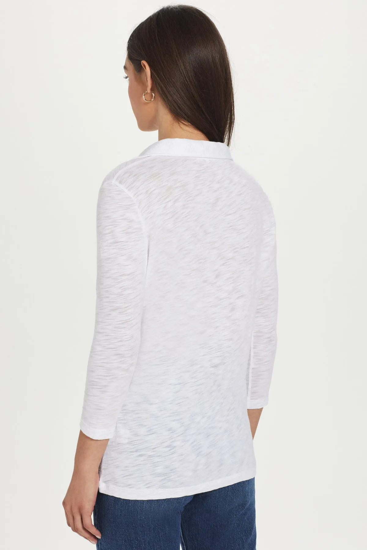 3/4 Sleeve Polo Tee sold by Goldie Tees product image thumbnail 3