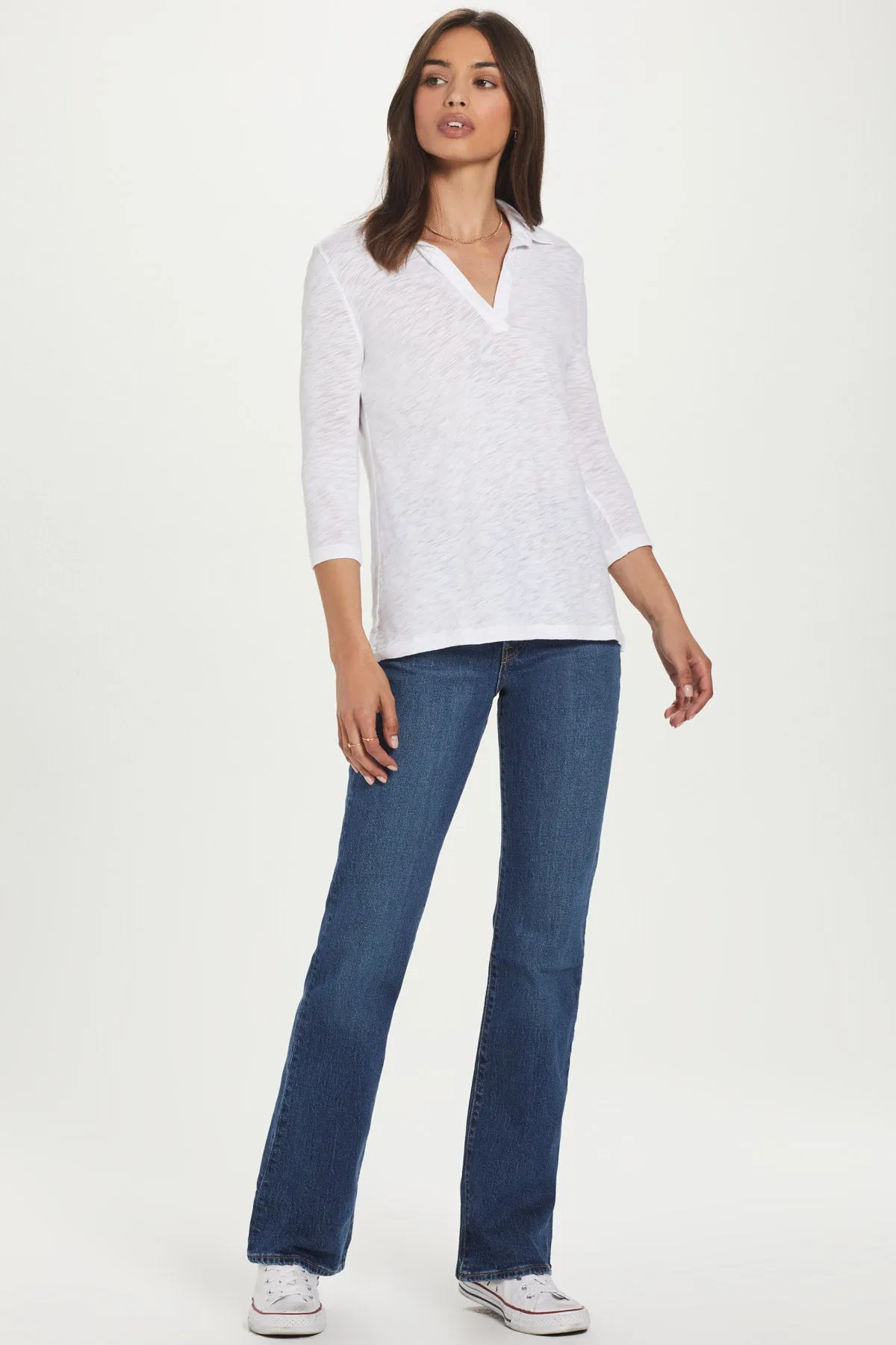 3/4 Sleeve Polo Tee sold by Goldie Tees product image thumbnail 2