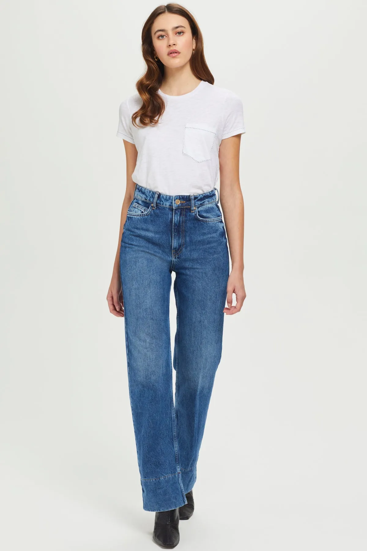 Running Stitch Pocket Tee sold by Goldie Tees product image thumbnail 2