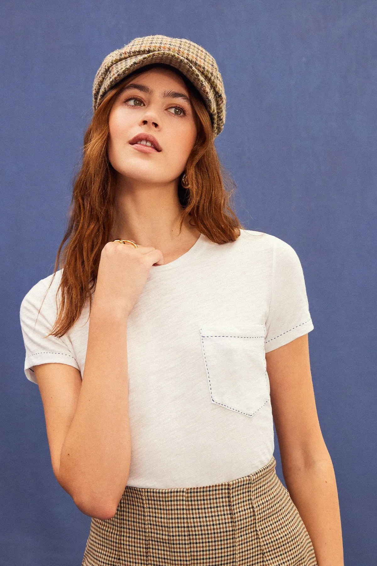 Running Stitch Pocket Tee sold by Goldie Tees product image thumbnail 5