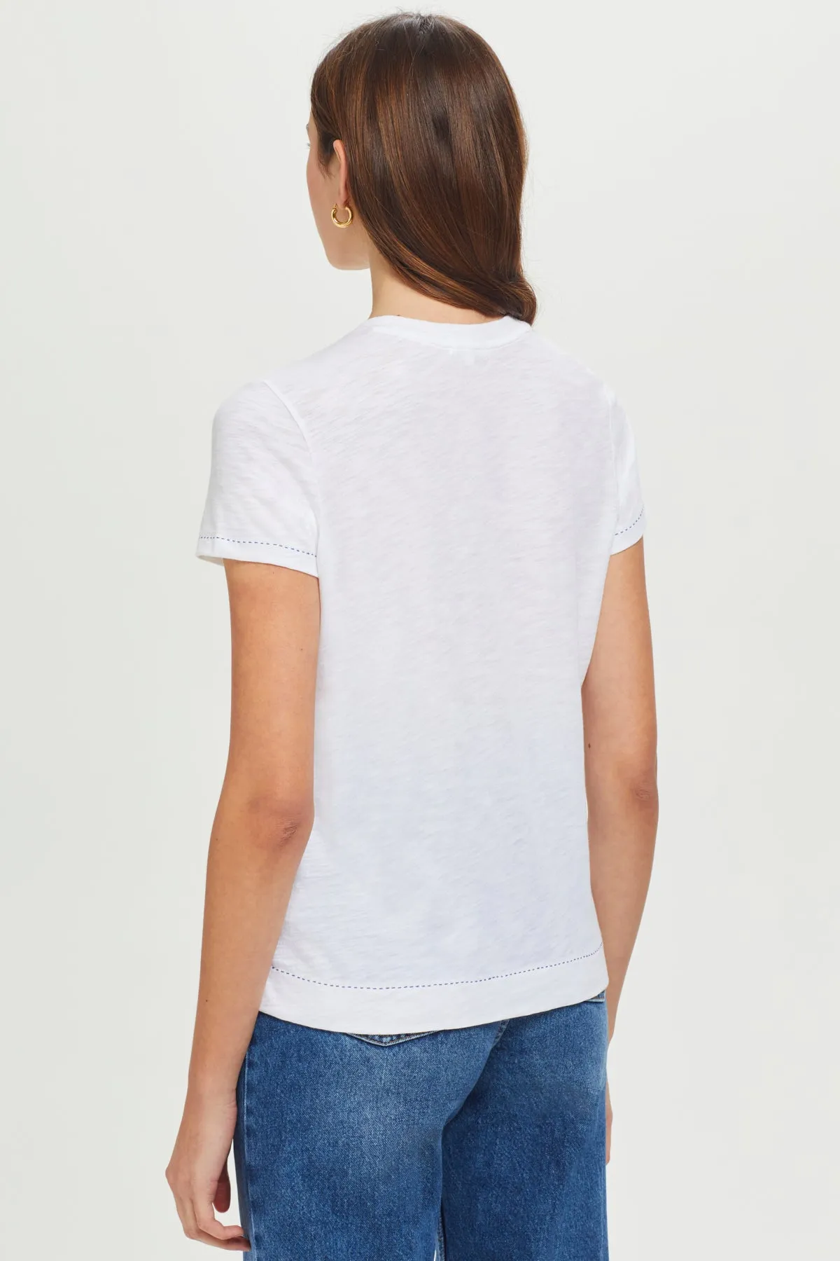 Running Stitch Pocket Tee sold by Goldie Tees product image thumbnail 4