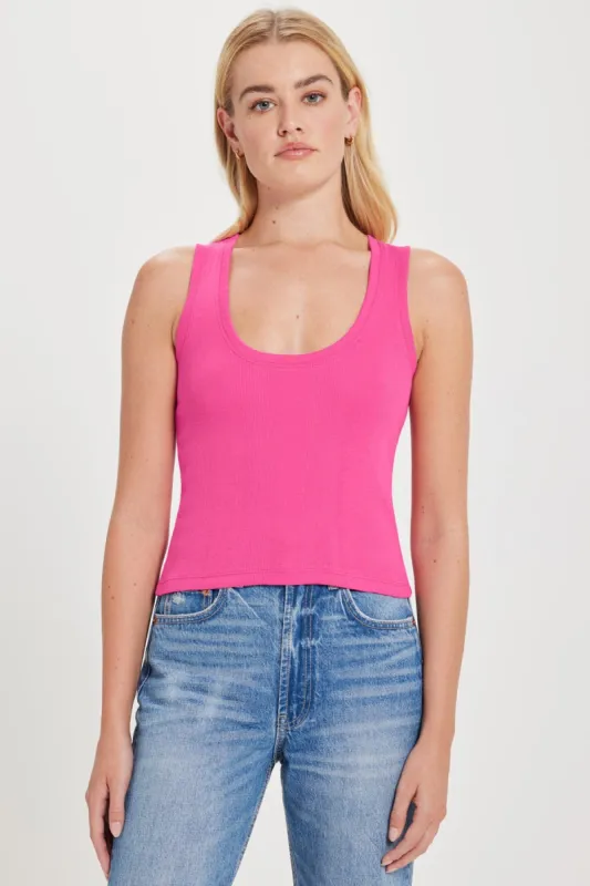 Variegated Rib Crop Tank sold by Goldie Tees
