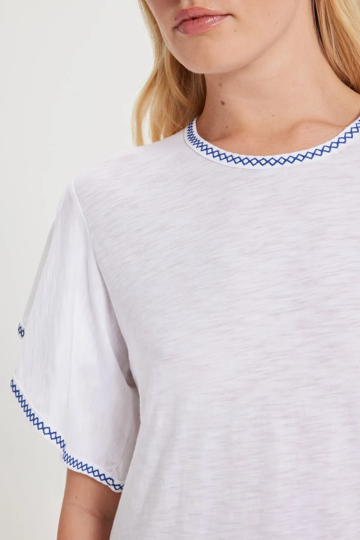 Celeste Embroidered Ruffle Top sold by Goldie Tees product image thumbnail 4