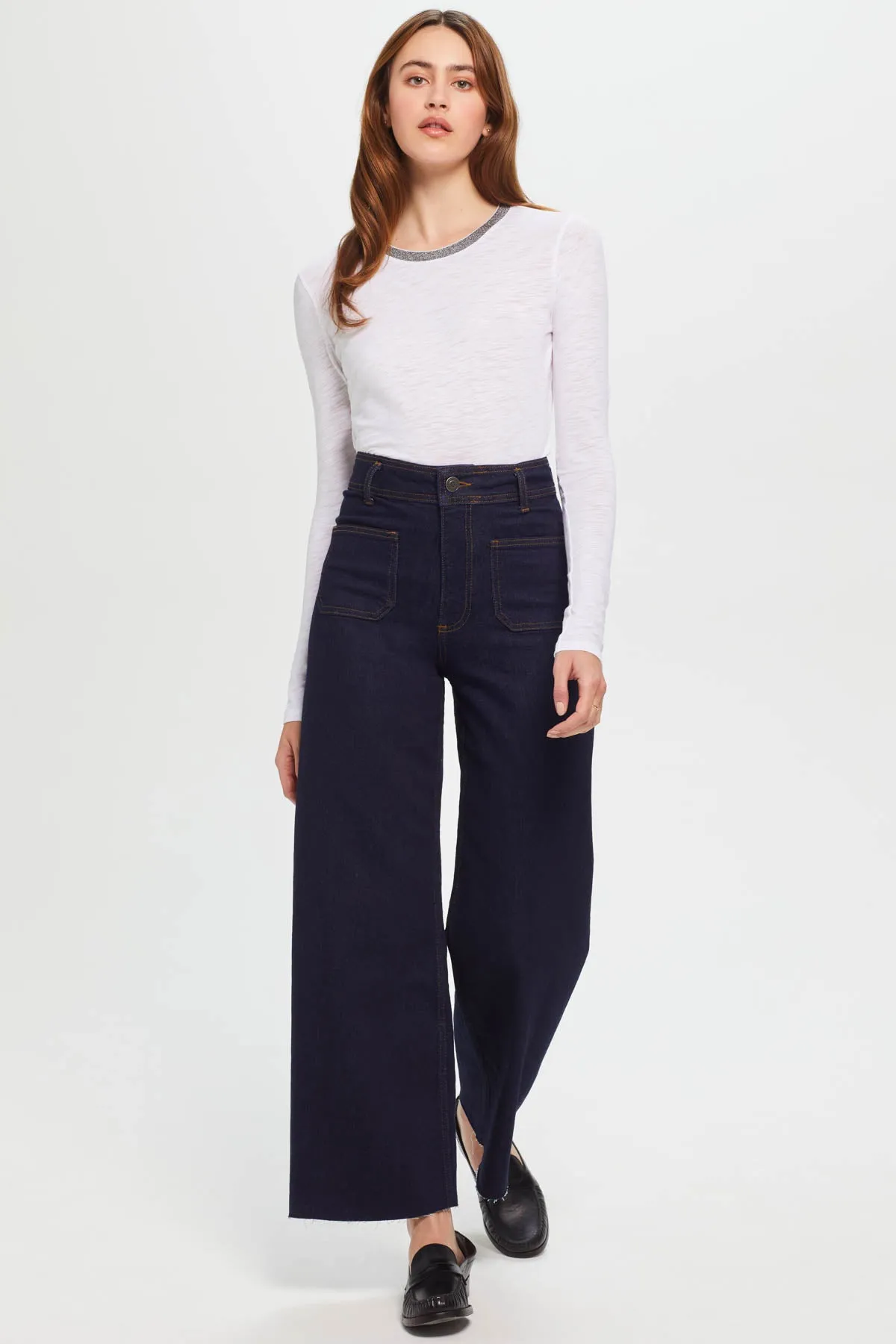 Long Sleeve Pavé Ringer Tee sold by Goldie Tees product image thumbnail 2