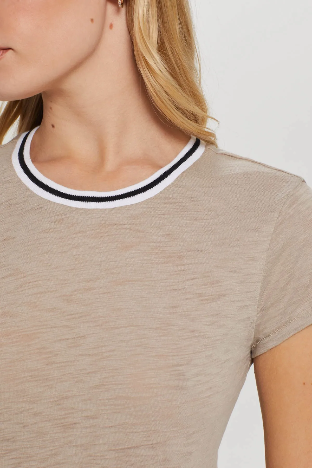 Tipped Ringer Tee sold by Goldie Tees product image thumbnail 4