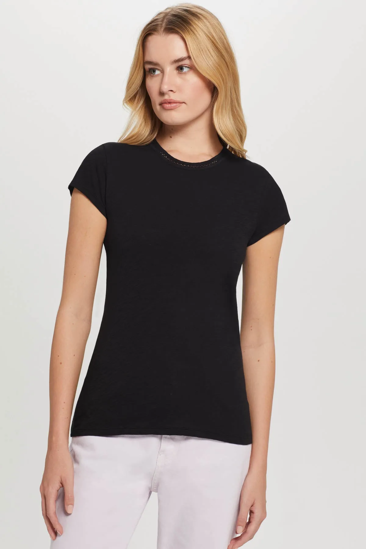 Honor Embroidered Ringer Tee sold by Goldie Tees product image thumbnail 5