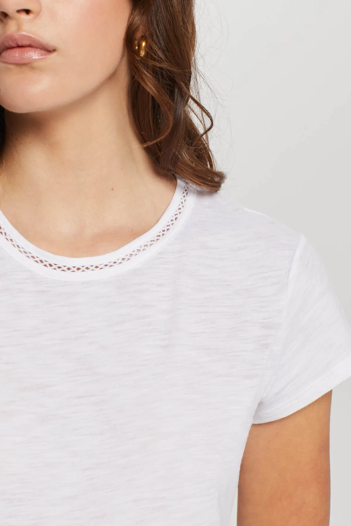 Honor Embroidered Ringer Tee sold by Goldie Tees product image thumbnail 3