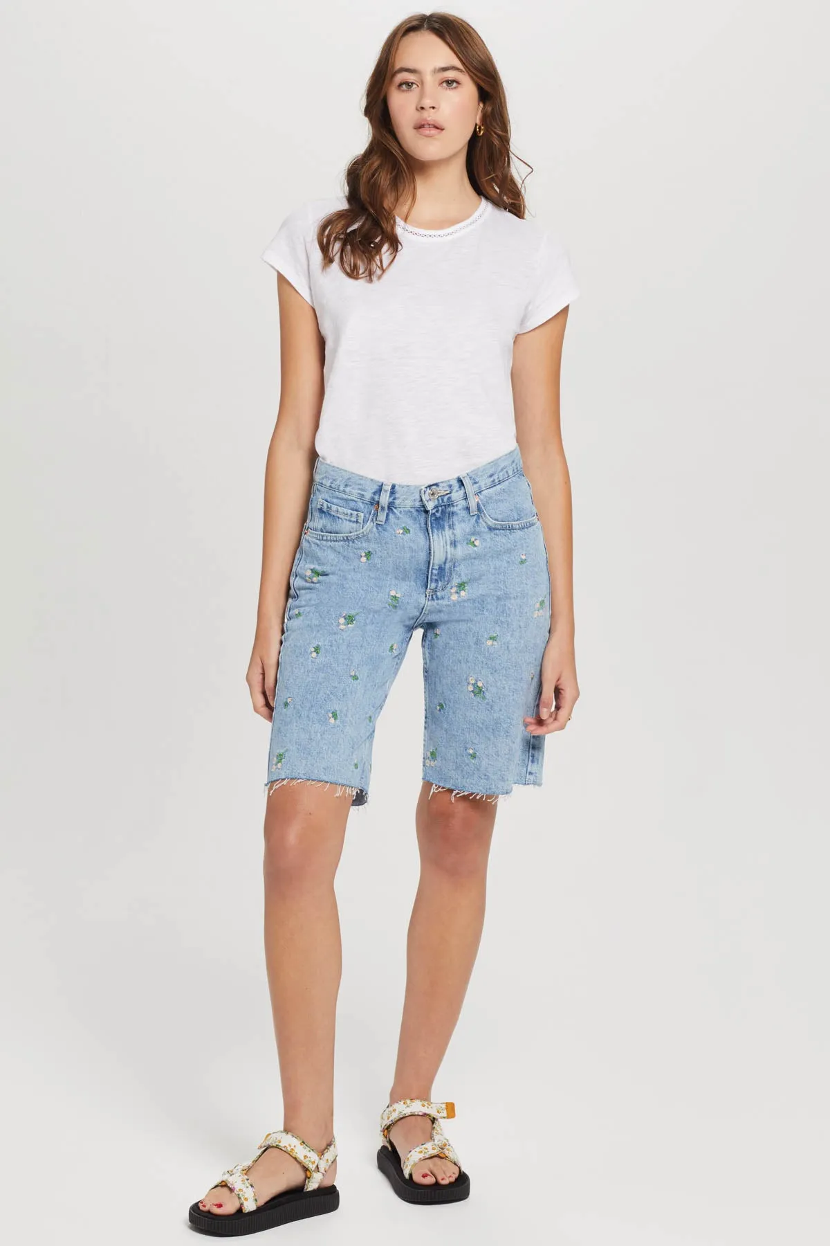 Honor Embroidered Ringer Tee sold by Goldie Tees product image thumbnail 2