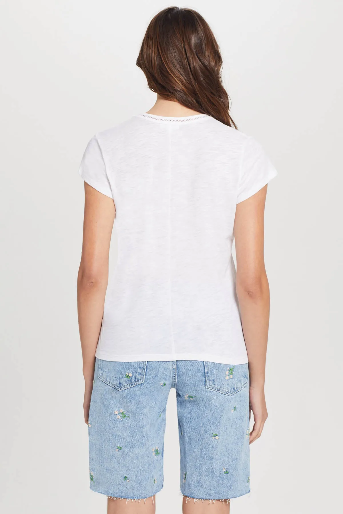 Honor Embroidered Ringer Tee sold by Goldie Tees product image thumbnail 4