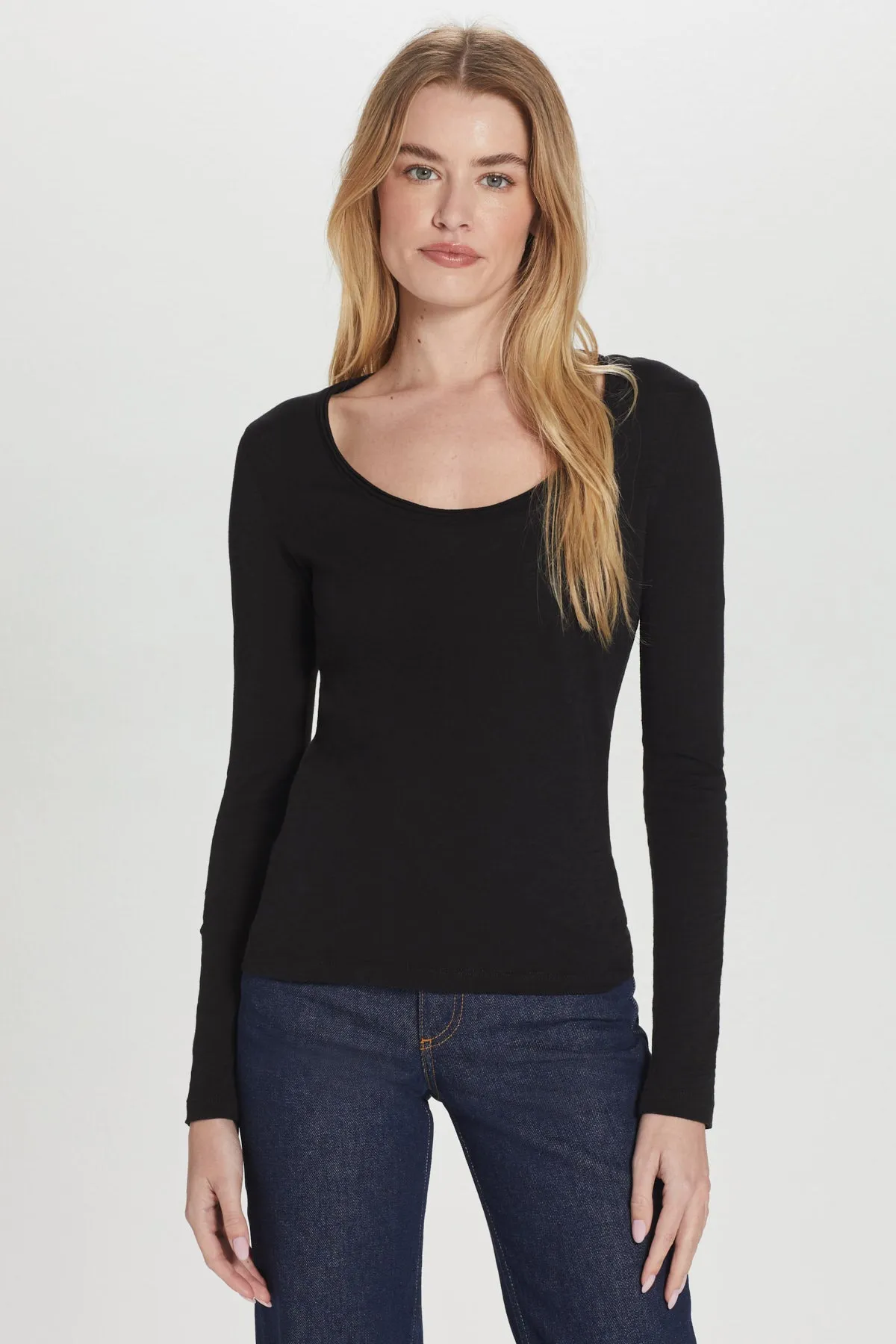 Petal Trim Scoop Neck Tee sold by Goldie Tees product image thumbnail 5