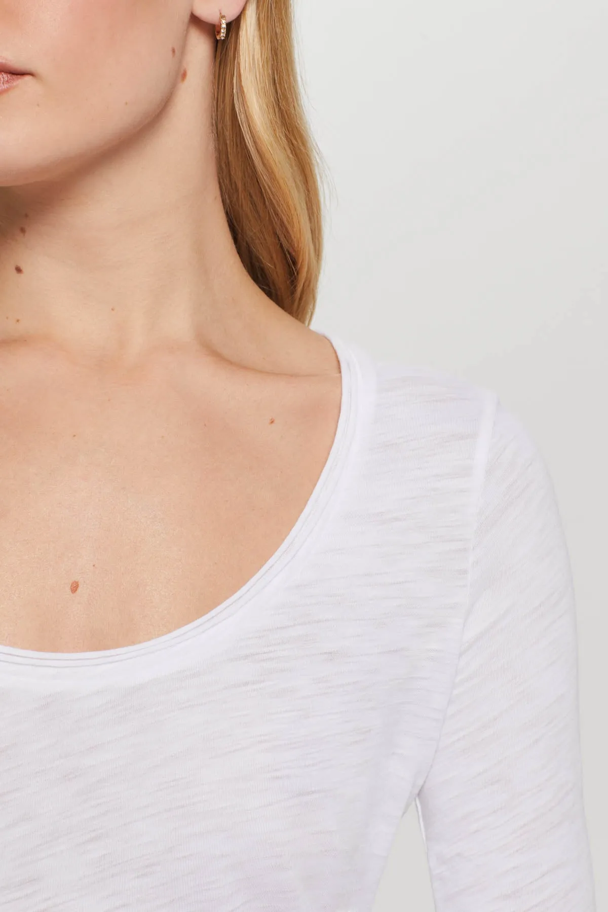 Petal Trim Scoop Neck Tee sold by Goldie Tees product image thumbnail 4