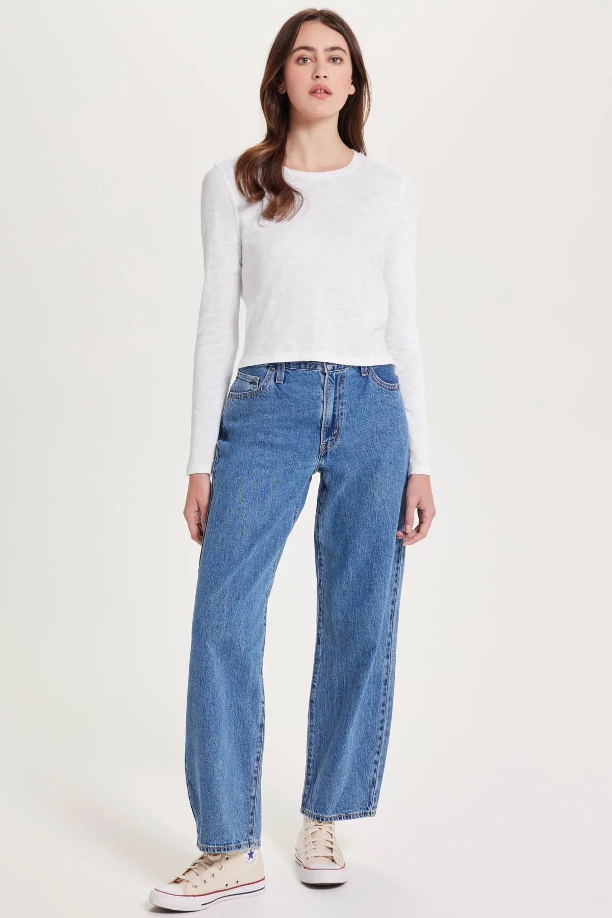 Long Sleeve Cropped Boy Tee sold by Goldie Tees product image thumbnail 2