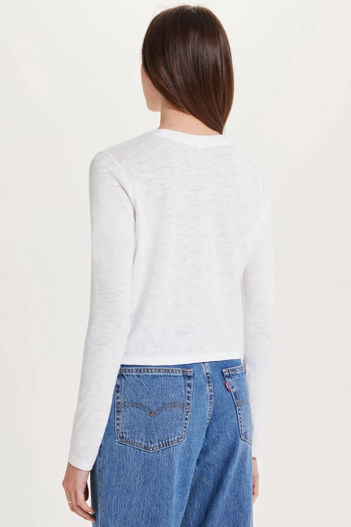 Long Sleeve Cropped Boy Tee sold by Goldie Tees product image thumbnail 3