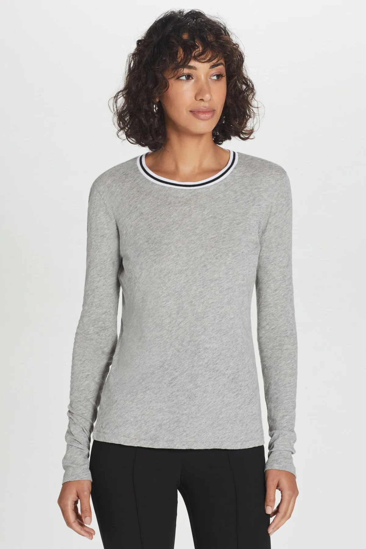 Long Sleeve Tipped Ringer Tee sold by Goldie Tees