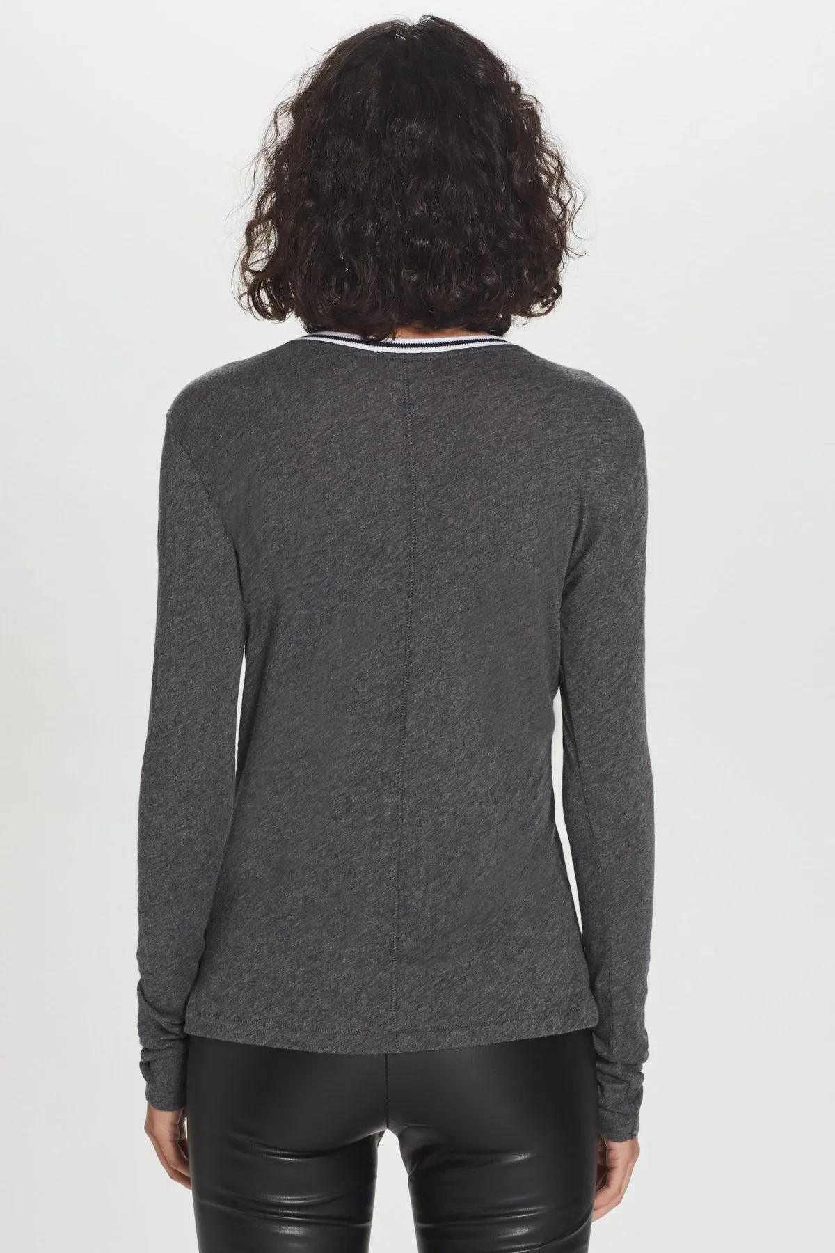 Long Sleeve Tipped Ringer Tee sold by Goldie Tees product image thumbnail 5