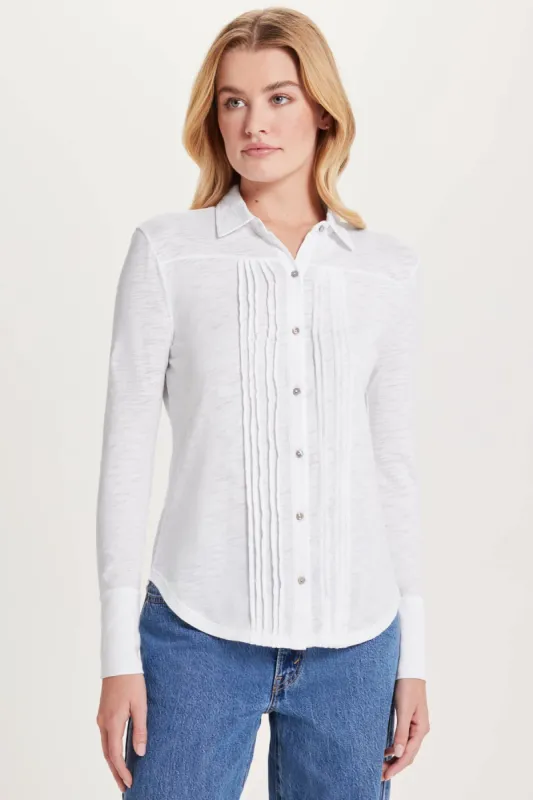 Charlize Pintuck Shirt sold by Goldie Tees