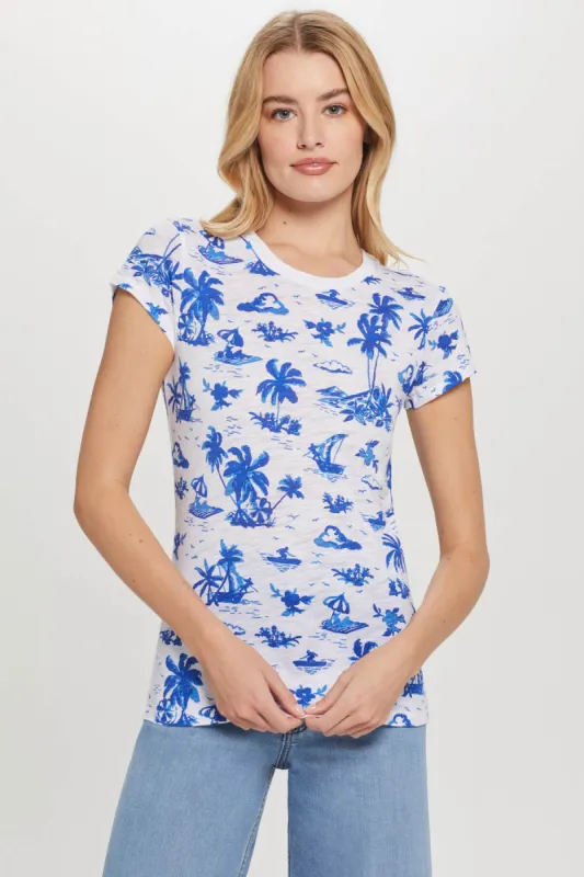 Aloha Ringer Tee sold by Goldie Tees