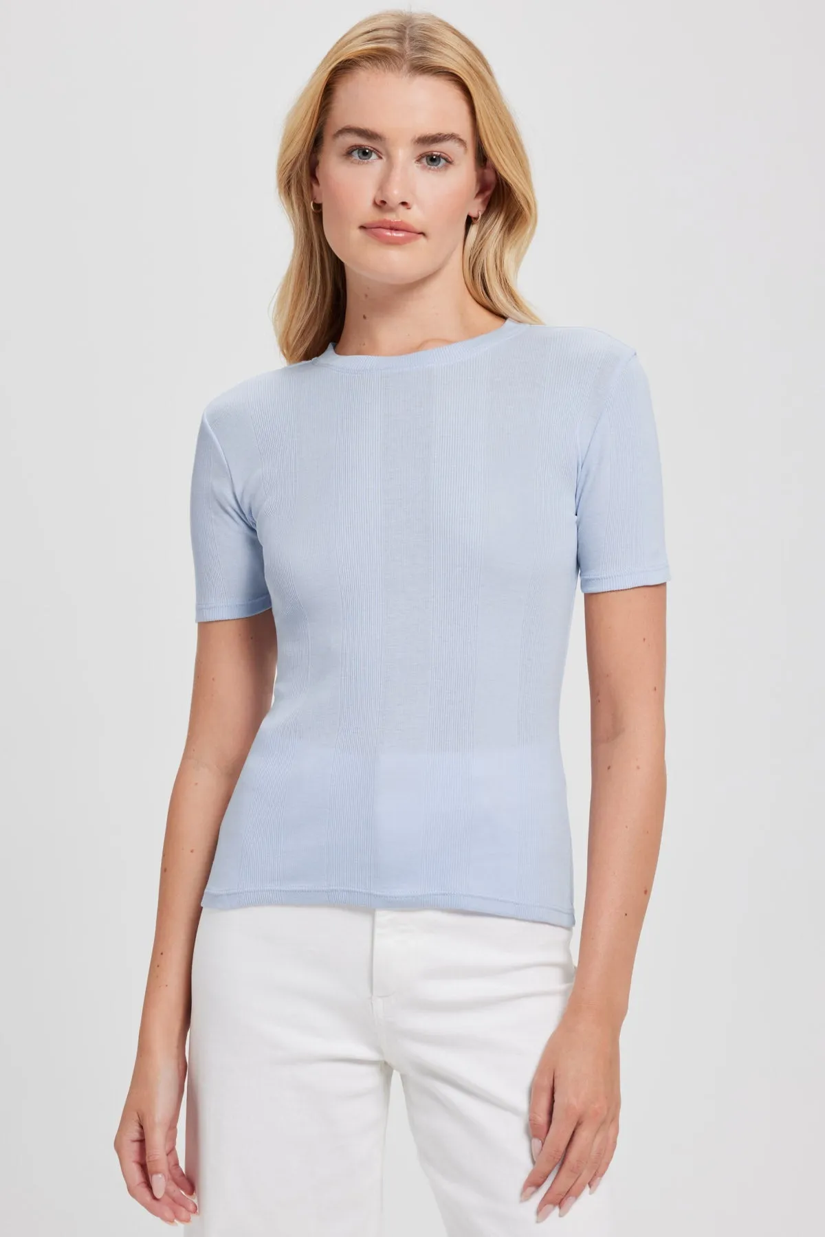 Variegated Rib Tee sold by Goldie Tees