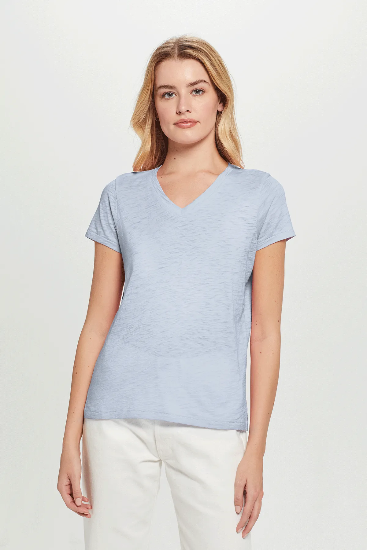 Signature Slub V Neck Boy Tee sold by Goldie Tees