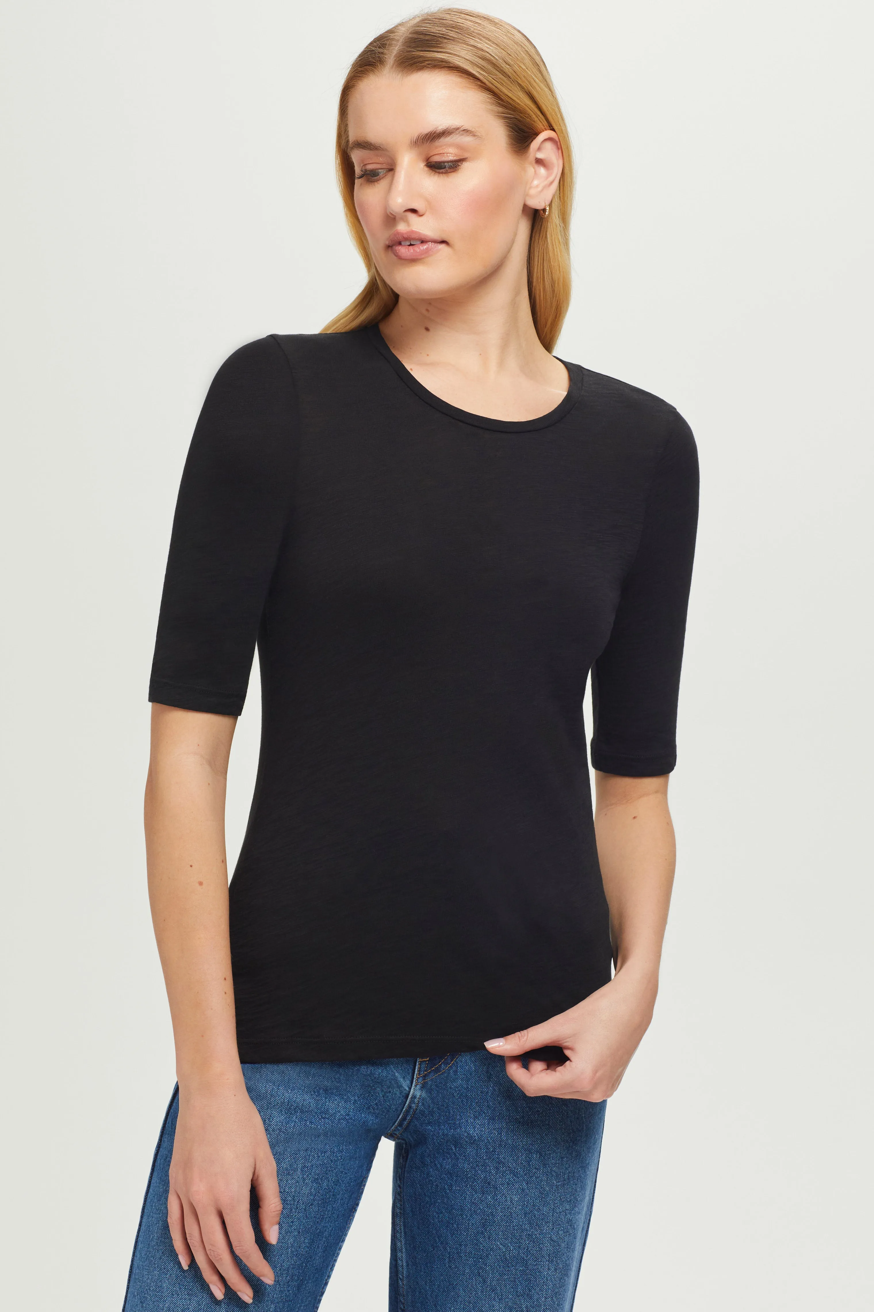 Signature Slub Half Sleeve Tee sold by Goldie Tees product image thumbnail 4