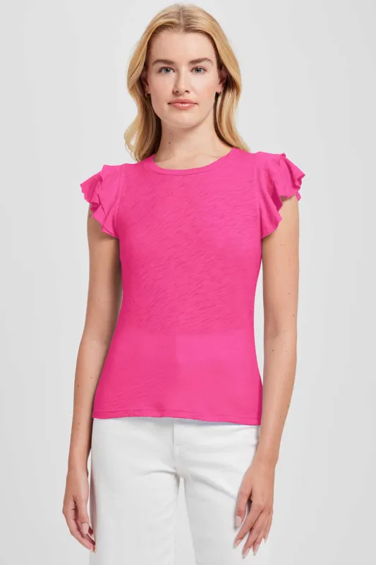 Celeste Ruffle Sleeve Tee sold by Goldie Tees