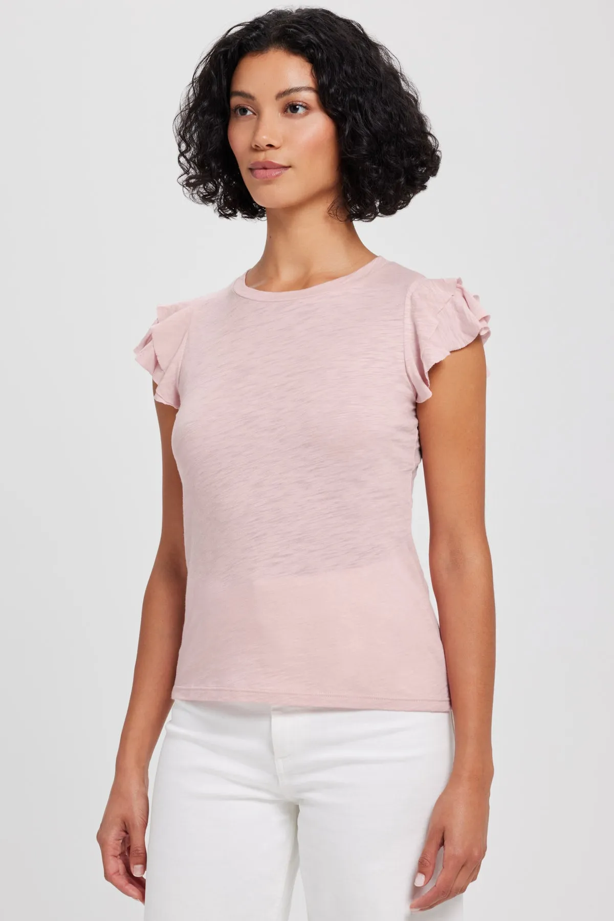 Celeste Ruffle Sleeve Tee sold by Goldie Tees