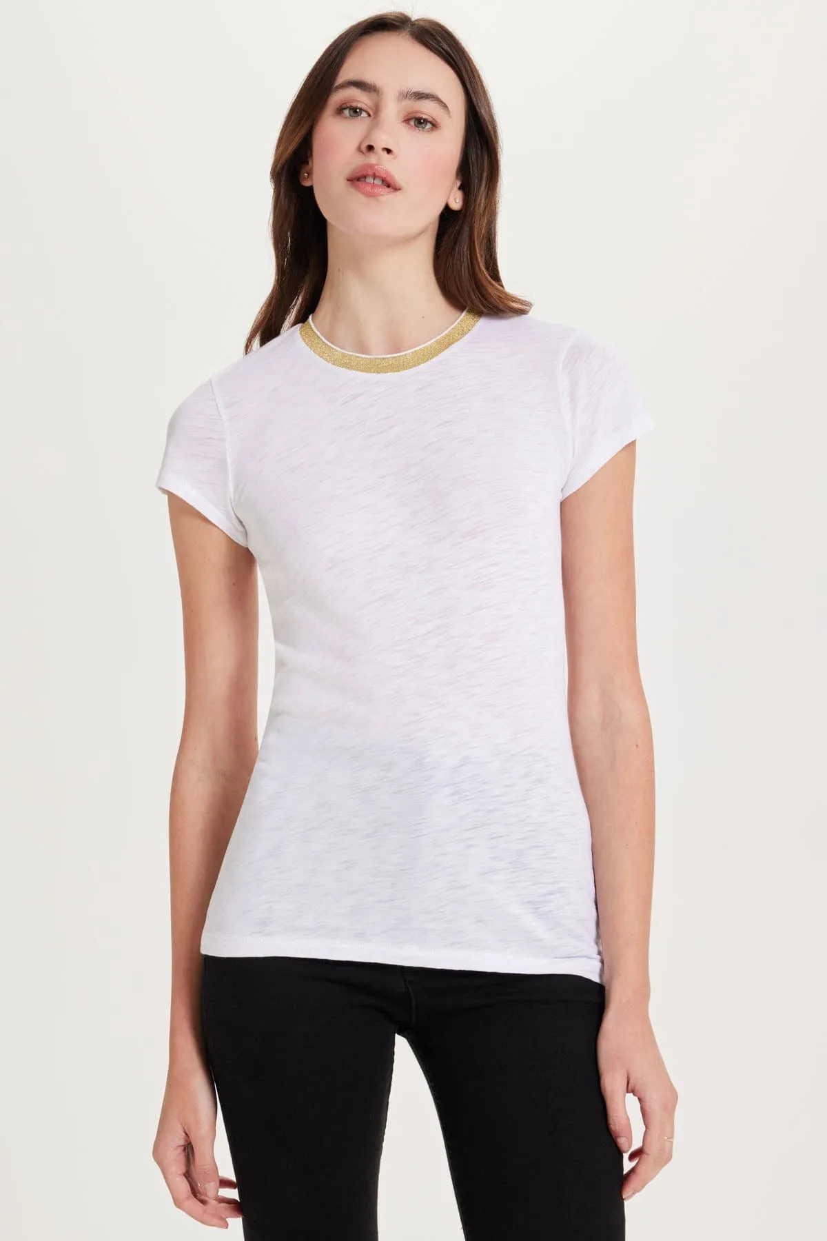 Pavé Ringer Tee sold by Goldie Tees