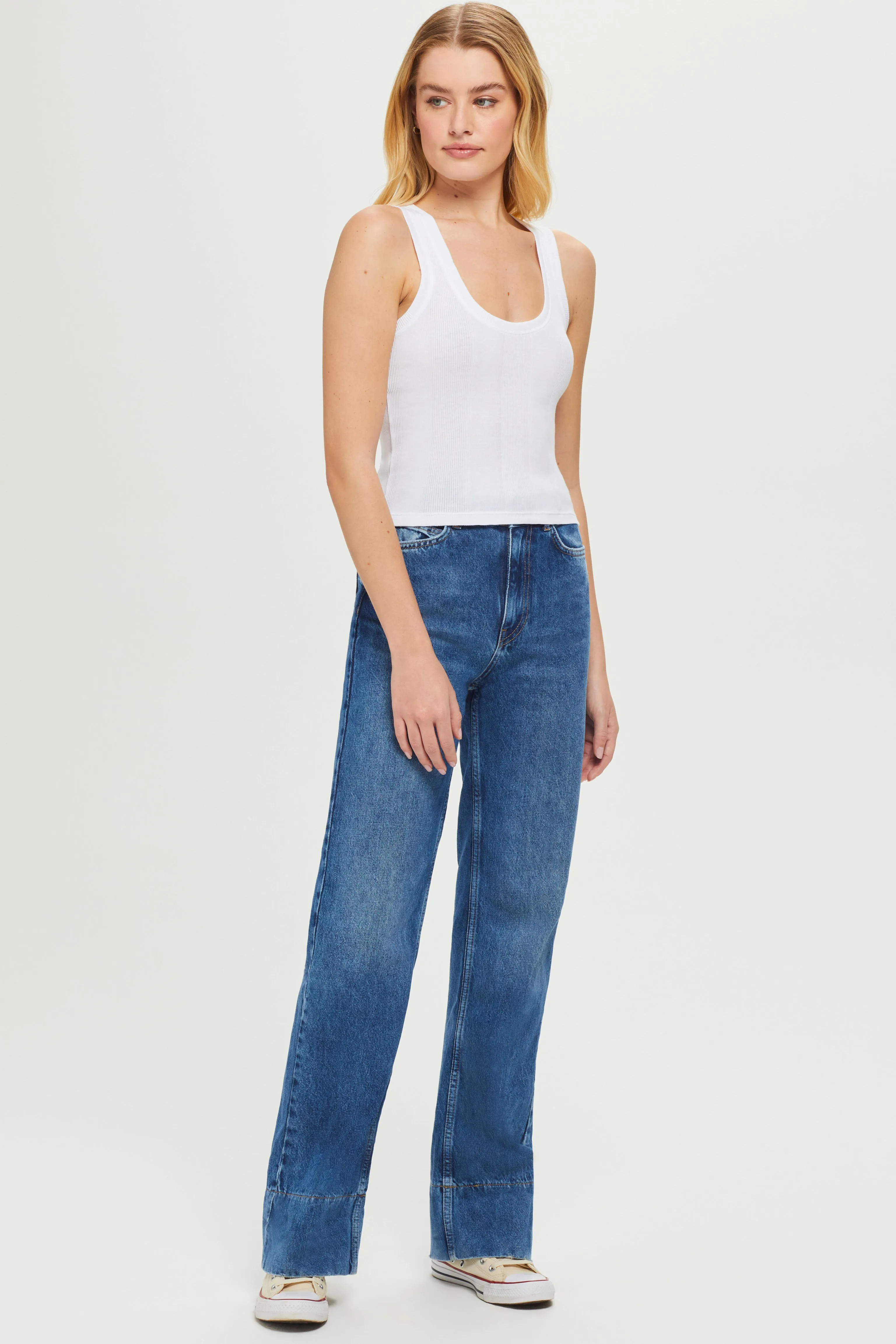 Variegated Rib Crop Tank sold by Goldie Tees product image thumbnail 2